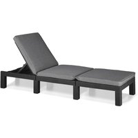 Leżak ogrodowy Keter Daytona Deluxe 65 x 195 cm, szary