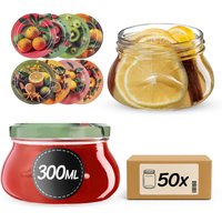 Słoiki na przetwory Raja 300ml fi 82 mm 50szt + wieczko Egzotyczne owoce