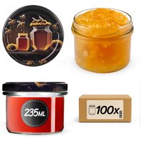 Słoiki na przetwory Tartu 235ml 100szt 82mm + wieczka "Czarny miód"