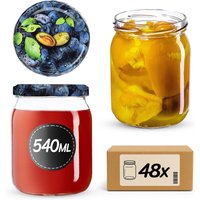 Słoiki Senna 540ml 48szt fi 82 mm + wieczka "Śliwki"