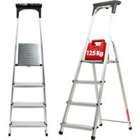 Drabina aluminiowa z podestem Vulvik , 4 stopnie, 125 kg