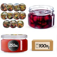 Słoiki na przetwory Denia 250ml 100szt fi 82 mm + wieczko "Warzywa mix"