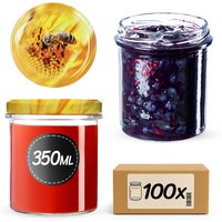 Słoiki na przetwory Avila 350ml 100szt fi 82 mm + wieczka "Pszczoła"