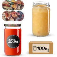Słoiki na przetwory Gera 350ml fi 66 mm 100szt + wieczko Grzyby mix