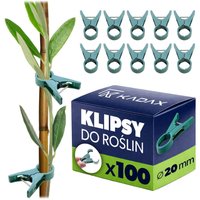 Klipsy do roślin Evaille 20 mm zielone 100 szt.