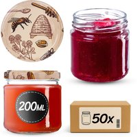 Słoiki na przetwory Lerma 200ml 50szt fi 66 mm + wieczka "Ul"