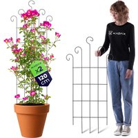 Podpora ogrodowa Lhoun 58 x 120 cm stalowa czarna 2 szt.