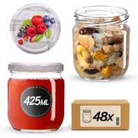 Słoiki na przetwory Salla 425ml fi 82 mm 48szt + wieczko Owoce