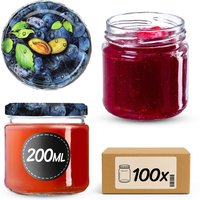 Słoiki na przetwory Lerma 200ml 100szt fi 66 mm + wieczka "Śliwki"