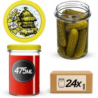 Słoiki na przetwory Befa 475ml 24szt fi 82 mm + wieczka "Ul"