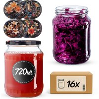 Słoiki na przetwory Jukka 720ml fi 82 mm 16szt + wieczko Kwiaty