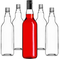 Szklana butelka Monopol 700ml z długą czarną zakrętką 40 szt.