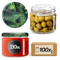 Słoiki na przetwory Sonka 330ml 100szt fi 82 mm + wieczka "Ogórk II"
