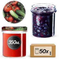 Słoiki na przetwory Avila 350ml 50szt fi 82 mm + wieczka "Warzywa"