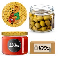 Słoiki na przetwory Sonka 330ml 100szt fi 82 mm + wieczka "Miód"