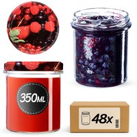 Słoiki na przetwory Avila 350ml 100szt fi 82 mm + wieczka "Owoce leśne"