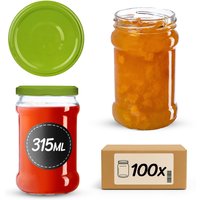 Słoiki na przetwory Seno 315ml fi 66 mm 100szt + wieczko Jasna zieleń