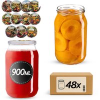 Słoiki na przetwory Simo 900ml fi 82 mm 48szt + wieczko Warzywa mix