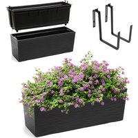 Skrzynka balkonowa z uchwytem Treviso 56 x 19 cm, czarna