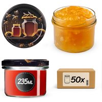 Słoiki na przetwory Tartu 235ml 50szt 82mm + wieczka "Czarny miód"