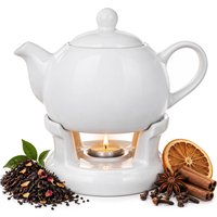 Dzbanek ceramiczny z podgrzewaczem Irais 1L biały