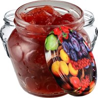 Słoiki Kemi 200ml 100szt fi 66 mm + wieczka "Mix Owoców"