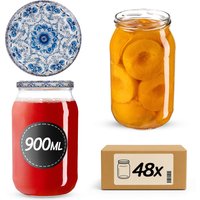 Słoiki na przetwory Simo 900ml fi 82 mm 48szt + wieczko Ceramics 2