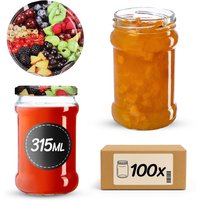 Słoiki na przetwory Seno 315ml 100szt fi 66 mm + wieczka "Owoce"
