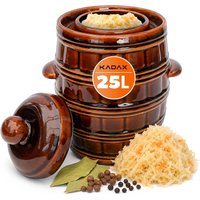 Beczka kamionkowa Helios 25L, z kołnierzem i pokrywką