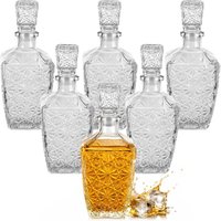 Karafka szklana Mitreuil na whisky z korkiem 0.8L 6 szt.