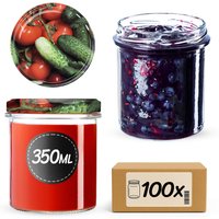 Słoiki na przetwory Avila 350ml 100szt fi 82 mm + wieczka "Warzywa"