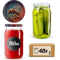 Słoiki na przetwory Niva 760ml fi 82 mm 48szt + wieczko Pszczoła