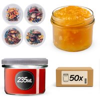 Słoiki na przetwory Tartu 235ml fi 82 mm 50szt + wieczko Grzyb akwarela