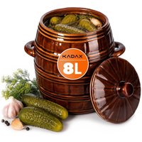 Beczka kamionkowa Helios 8L, z pokrywką