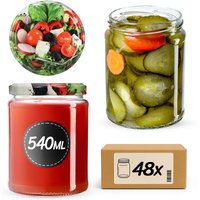Słoiki na przetwory Maki 540ml 48szt fi 82 mm + wieczka "Mix Warzyw"