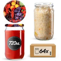 Słoiki na przetwory Niva 720ml 64szt fi 82 mm + wieczka "Owoce"