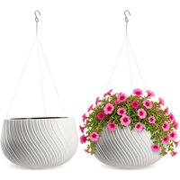 Doniczka wisząca z wkładem Rucas 29 cm, biała