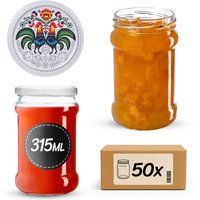 Słoiki na przetwory Seno 315ml fi 66 mm 50szt + wieczko Kogut