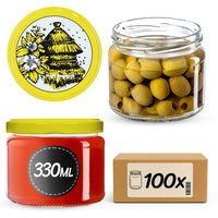 Słoiki na przetwory Sonka 330ml 100szt fi 82 mm + wieczka "Pszczoły"