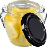 Słoiki Kemi 200ml 100szt fi 66 mm + wieczka czarne