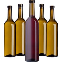 Butelka na wino Biagio 750ml oliwkowa bez korka 30 szt.