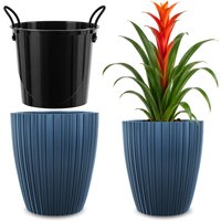 Doniczka na kwiaty Raivael 40 cm granatowa