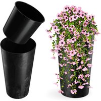 Doniczka na kwiaty Merag 30cm czarny beton