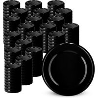 Metalowe wieczka do słoików i butelek 200szt fi 38mm czarne