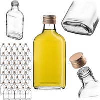 Butelka piersiówka Viane 200ml ze złotą zakrętką 50 szt.