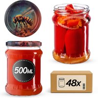 Słoiki na przetwory Kisko 500ml fi 82 mm 48szt + wieczko Pszczoła