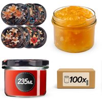 Słoiki na przetwory Tartu 235ml fi 82 mm 100szt + wieczko Kwiaty