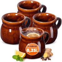Kubek kamionkowy z uchem Olympia 0.25L, 4 szt.