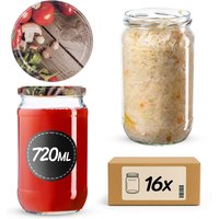 Słoiki na przetwory Niva 720ml fi 82 mm 48szt + wieczko Warzywa