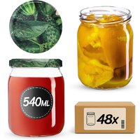 Słoiki Senna 540ml 48szt fi 82 mm + wieczka "Ogórki"
